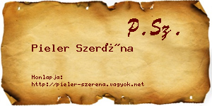 Pieler Szeréna névjegykártya